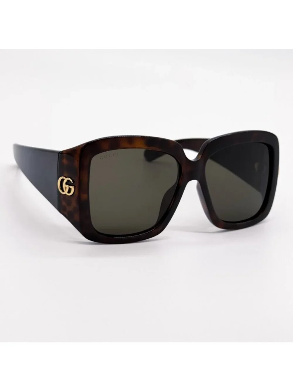 New Gucci Havana Gray Women Oversized Sunglasses GG1402SA 002